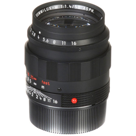 Leica Summilux-M 50mm f/1.4 ASPH Lens, Black Chrome Edition - Open Box