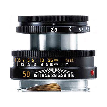 Leica 50mm f/2.8 ELMAR-M Black Standard Manual Focus Lens for M System - USA