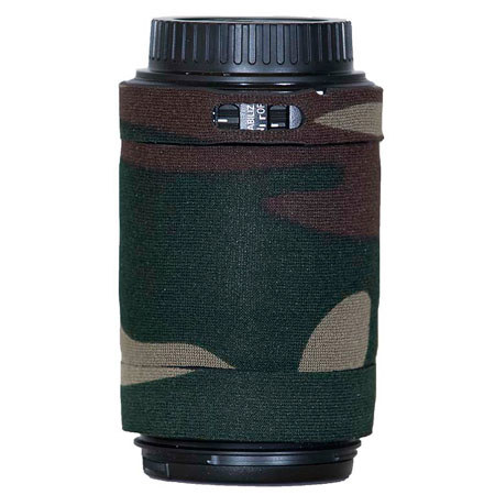 LensCoat Lens Cover for Canon 55-250mm f/4-5.6 IS AF Lens, Forest Green Camo