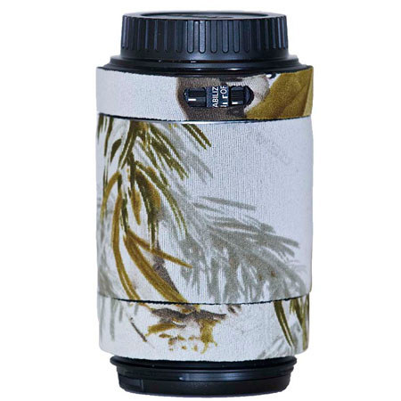 LensCoat Lens Cover for Canon 55-250mm f/4.0-5.6 IS AF, Realtree AP Snow