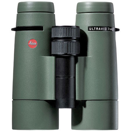Leica 7x42 BR Ultravid, Rubber Armored Water Proof Roof Prism Binocular with 8.0° Angle of View, Green, U.S.A.