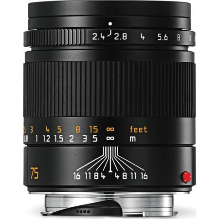 Leica 75mm f/2.4 Summarit-M (6-Bit) Lens, USA - Black