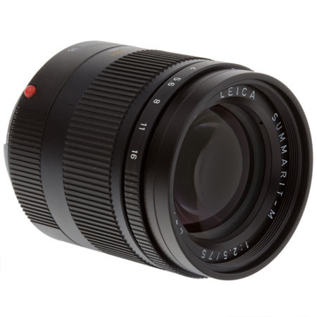 Leica 75mm f/2.5 SUMMARIT-M, Telephoto Manual Focus Lens for M System, Black. please note this lens is not 6-bit coded}