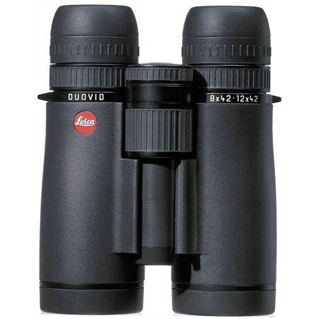 Leica 8 + 12x42 Duovid, Dual Magnification, (8x42 and 12x42), Water Proof Roof Prism Binocular with 6.9° & 5.1° Angle Of View, Black, - Demo without original box