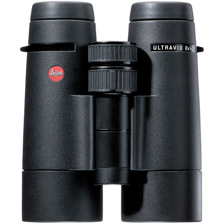 Leica 8x42 BR Ultravid, Water Proof Roof Prism Binocular with 7.4 Degree Angle of View, Black Armored, USA