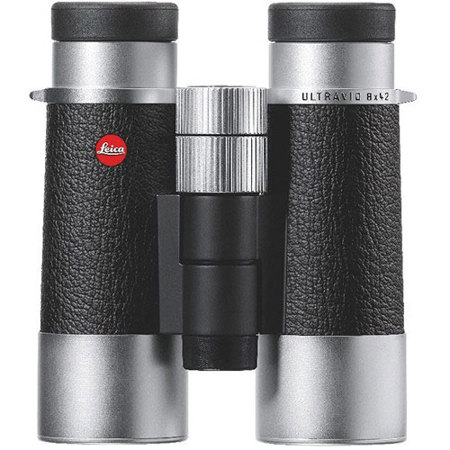 Leica 8x42 Silverline Roof Prism Binocular, 7.4 Degree Angle of View, Silver