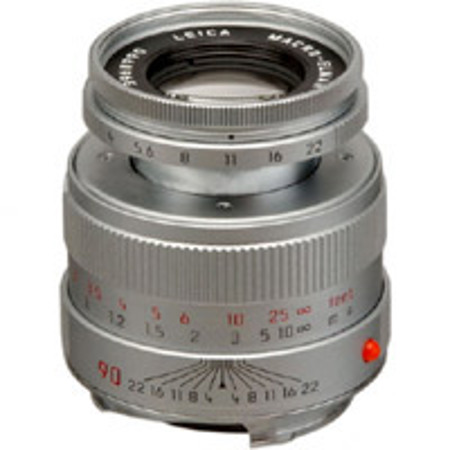 Leica 90mm f/4 Macro Elmar-M Telephoto Manual Focus Lens for M System, Silver - USA
