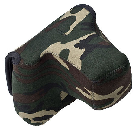 LensCoat Neoprene Pro BodyBag with Lens, Forest Green Camo