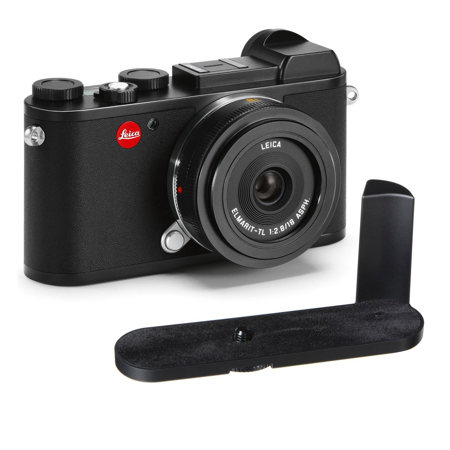 Leica CL Mirrorless Digital Camera, Black with 18 mm f/2.8 ASPH Lens, Grip