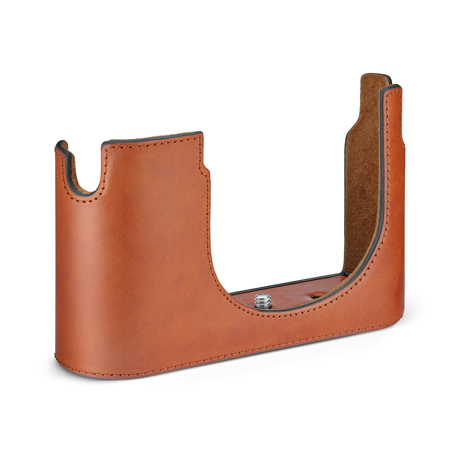 Leica Leather Half Case for Q3 Digital Camera, Cognac