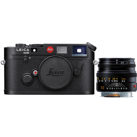 Leica M6 35mm Film Rangefinder Camera, with 50mm f/2 Summicron-M Lens, Black