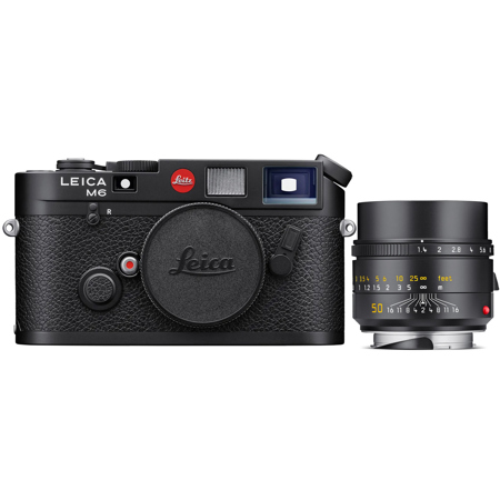 Leica M6 35mm Film Rangefinder Camera, w/50mm f/1.4 Summilux-M ASPH Lens, Black
