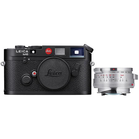 Leica M6 35mm Film Rangefinder Camera, Black,w/35mm f/1.4 Summilux-M Lens,Silver