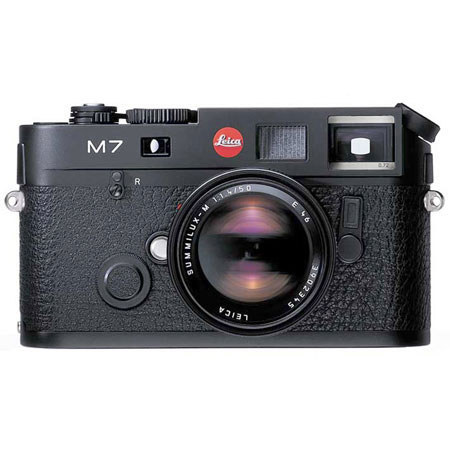 Leica M7 0.72 35mm Rangefinder Camera Body, 50mm f/2 Lens, Black, USA