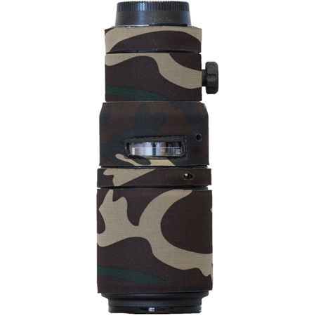 LensCoat Lens Cover for Nikon 200mm f/4 AF-D Micro IF-ED, Forest Green Camo