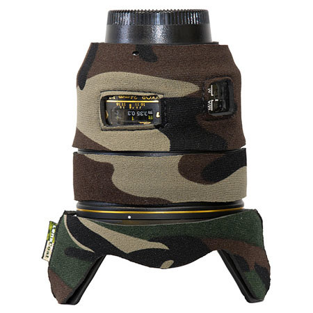 LensCoat Lens Cover for Nikon 24mm f/1.4G ED AF-S Lens, Forest Green Camo
