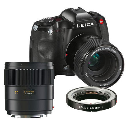 Leica S (Type 006) DSLR Camera w/70 F/2.5 Summarit-S lens & Hasselblad Adapter