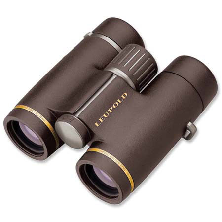 Leupold 10x32 Golden Ring HD, Water Proof Roof Prism Binocular with 6.8 Degree Angle of View, Brown