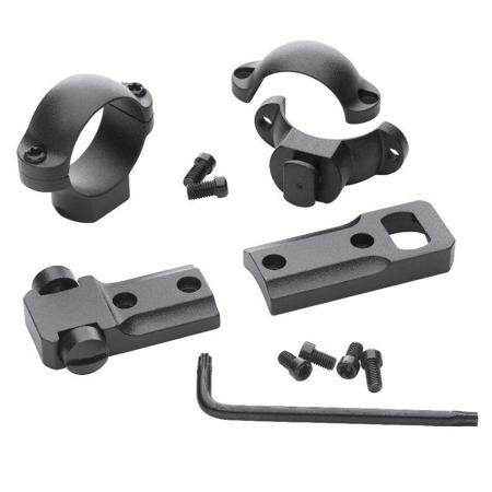 Leupold STD Two-Piece Base & 1" Rings f/Savage 10/110 Rifles, High, Matte Black