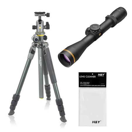 Leupold VX-5HD 2-10x42 Riflescope, Bundle with ALTA PRO 2+ 264AB 4-Section Aluminum Tripod