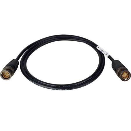 Laird 15' UHD Cable Assembly with Neutrik rearTWIST BNC Connectors and Belden Mini RG59 1855A for 4K/8K Video Applications, 23AWG
