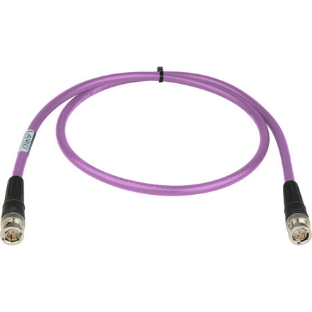 Laird 3' BNC to BNC 12G-SDI/4K UHD Single Link RG6 Cable, Violet