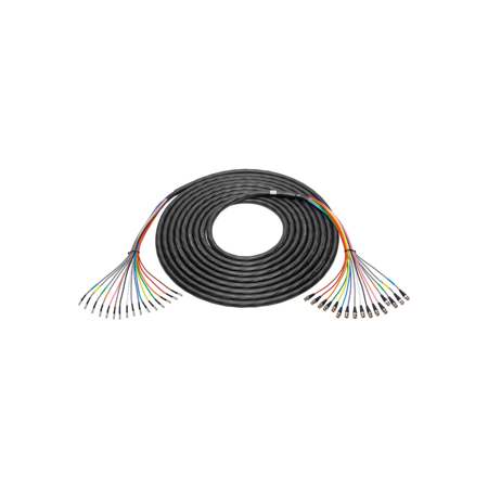 Laird 6' 16-Channel 12G-SDI/4K UHD DIN 1.0/2.3 Male to BNC Male Snake Cable