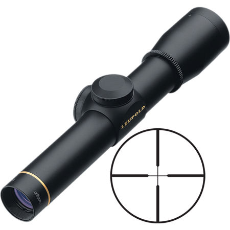 Leupold 2x20 VX-2 Handgun Scope, Duplex Reticle, 18"EER, 1" Tube. Matte Black