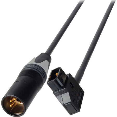 Laird 1' PowerTap D to 4-Pin XLR Male DC Power Cable for Atomos Devices
