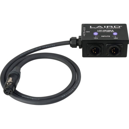 Laird 12V Twin Input 4-Pin XLR Power Box with 2' Cable