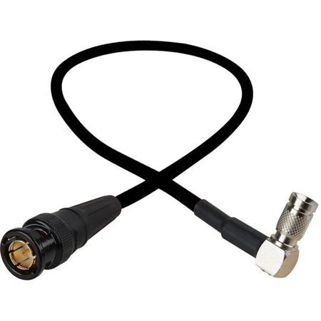 Laird 2' 3G SDI Right Angle DIN 1.0/2.3 to BNC Adapter Cable, Black