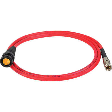 Laird 3' 3G SDI DIN 1.0/2.3 to BNC Male Adapter Cable, Red