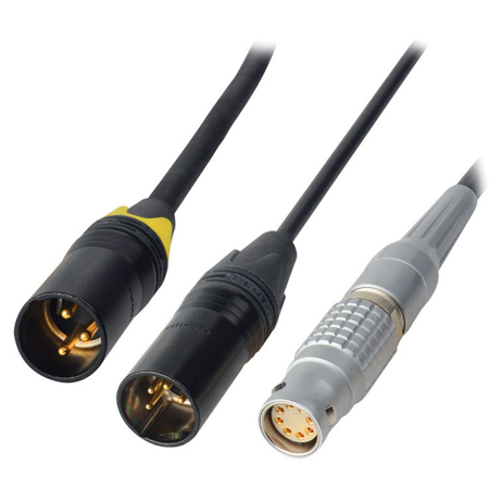 Laird 3' Lemo 3B 8-Pin Female Split to 12V 4-Pin & 24V 3-Pin XLR Male Power Y-Cable for Red One, Epic & Scarlet Cameras