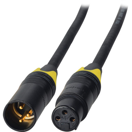 Laird 1' 24V DC 3-Pin Male to 3-Pin Female XLR Power Cable for Red One, Epic & Scarlet Cameras