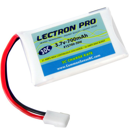 COMMON SENSE RC Lectron Pro 3.7V 700mAh 30C LiPo Battery with Walkera Connector
