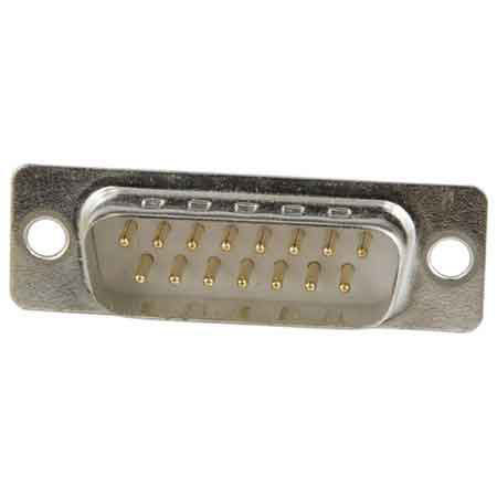 Lectrosonics 21537 Male 15-Pin D-Sub Mini Panel Mount Connector