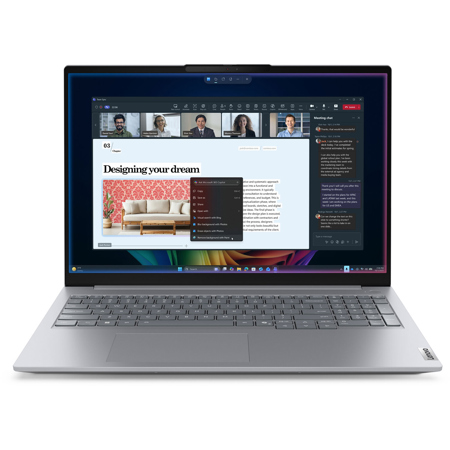 Lenovo ThinkBook 16 Gen 9 IRL 16" WUXGA 120Hz Touchscreen Laptop, Intel Core 7 240H 2.5GHz, 16GB RAM, 512GB SSD, Windows 11 Pro, Arctic Gray
