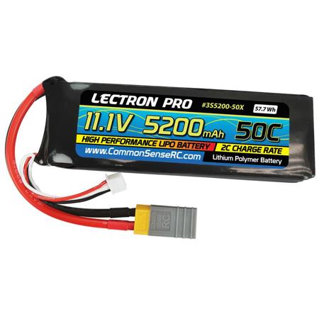 COMMON SENSE RC Lectron Pro 11.1V 5200mAh 50C Li-Po Battery with EC5 Connector