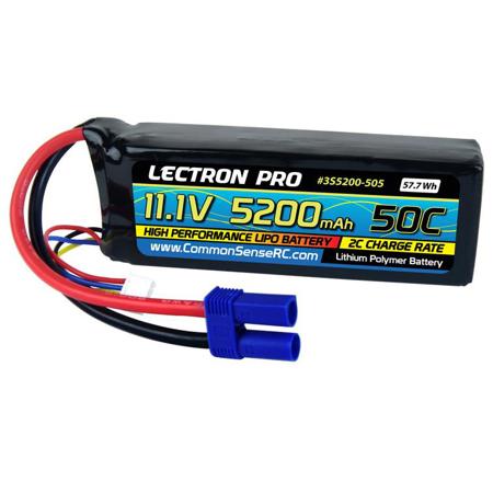 COMMON SENSE RC Lectron Pro 11.1V 5200mAh 50C Li-Po Battery with Deans-Type Connector