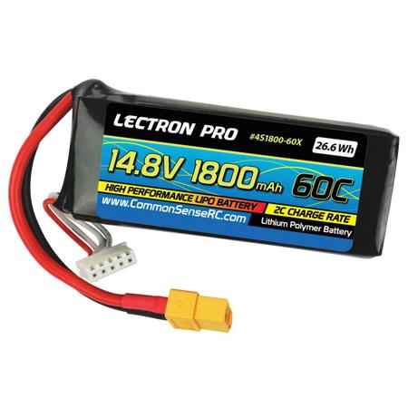 COMMON SENSE RC Lectron Pro 14.8V 1800mAh 60C Li-Po Battery