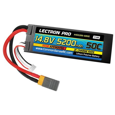 COMMON SENSE RC Lectron Pro 14.8V 5200mAh 50C Li-Po Hard Case Battery