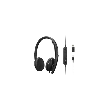 Lenovo Wired VoIP Headset, Microsoft Teams Certified, Black