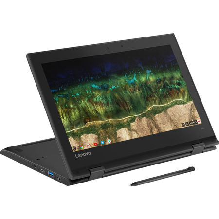 Lenovo 500e 11.6" 2-in-1, N3450, 4GB RAM, 32GB eMMC Flash, Chrome OS, Black