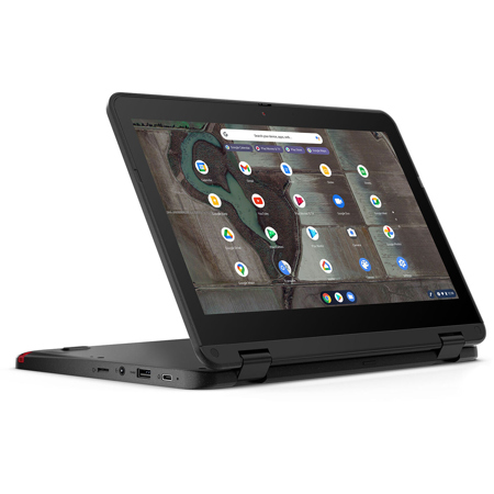 Lenovo 500e Chromebook Gen 3 11.6" HD 2-In-1 Touchscreen Laptop, Intel Celeron N5100 1.1GHz, 4GB RAM, 32GB eMMC, Chrome OS, Gray