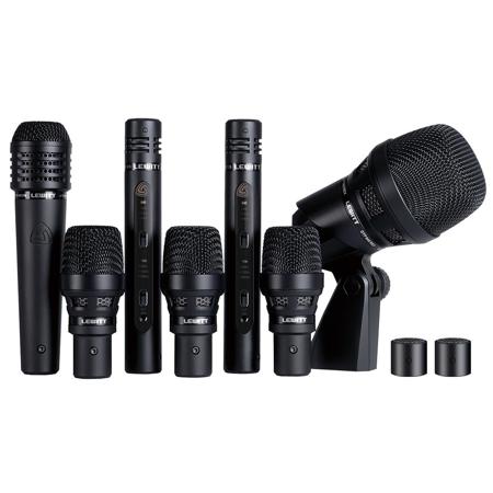 Lewitt DTP Beat Kit Pro 7 Drum Mic Kit, 2x LCT340 Mic with 1Omni & 1Cardiod Caps