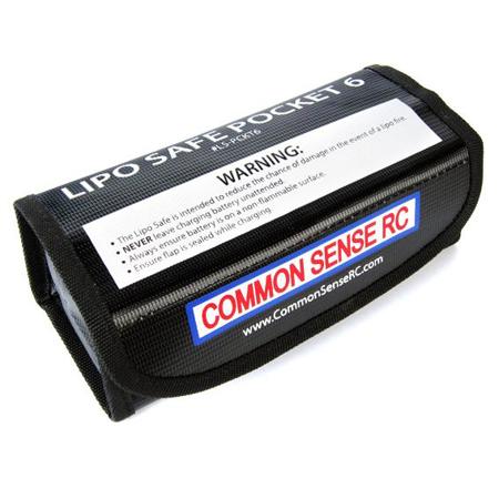COMMON SENSE RC Lipo Safe Pocket 6 Charging & Storage Bag for use with 6S Lipos