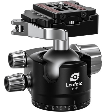 Leofoto LH-40LR Ball Head w/Arca QR Plate, LR-50 Lever Lock Clamp