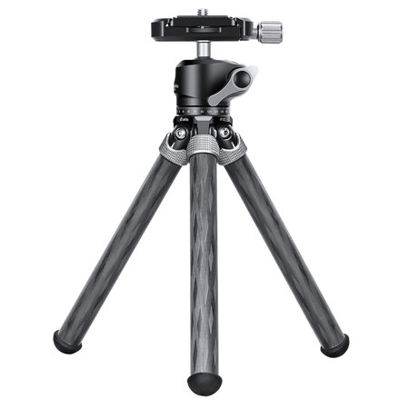 Leofoto MT-02C CF Tabletop Mini Travel Tripod with LH-22 Ball Head, Black