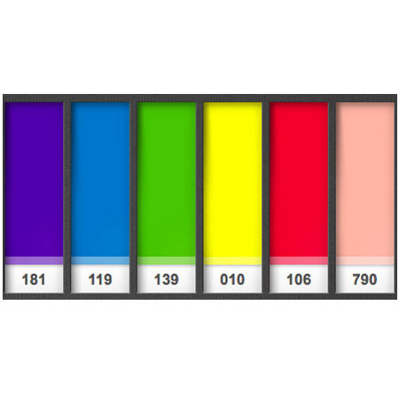 Lee Filters Color Effects Filter Lighting Pack, 12 Sheets, 10x12"