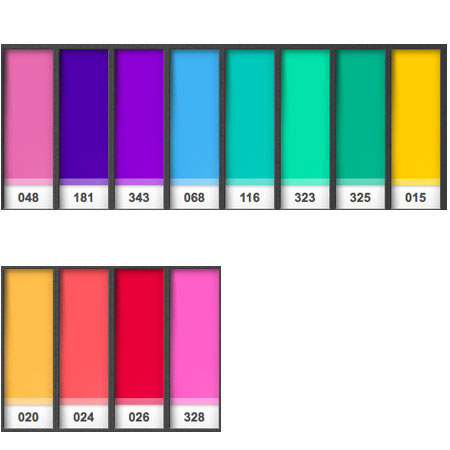 Lee Filters DJ Lighting Filter Pack 1, 10x10", 12 Total Sheets